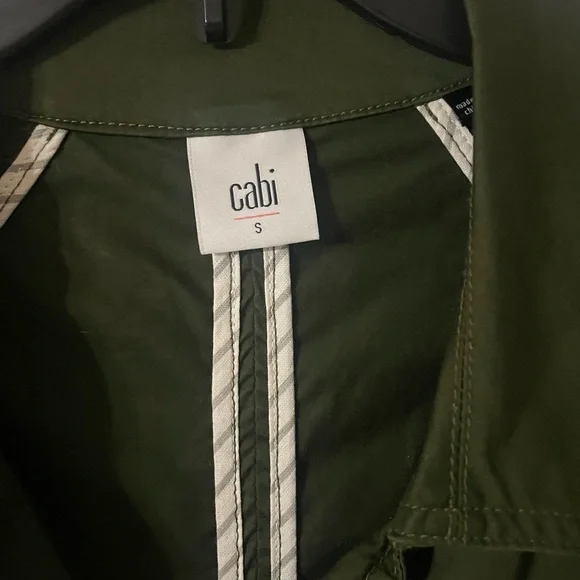 Cabi Army Green Expedition Jacket Small Double Breasted Spring Staple Cotton - Picture 5 of 8